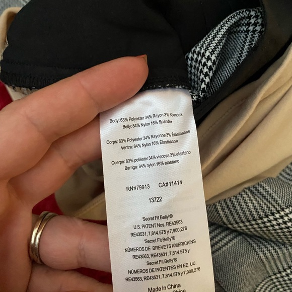 A Pea In The Pod maternity Women’s pants Glen Pattern size L - Picture 12 of 13